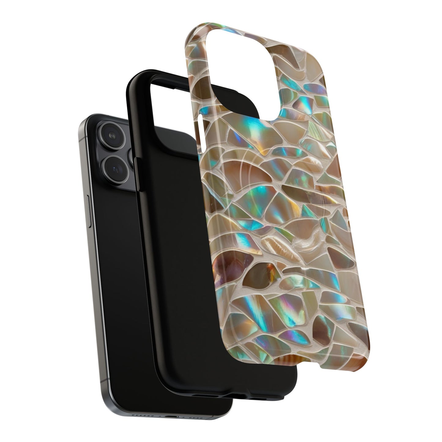 Magnetic Cases - Iridescent Sea Shell Mosaic Design