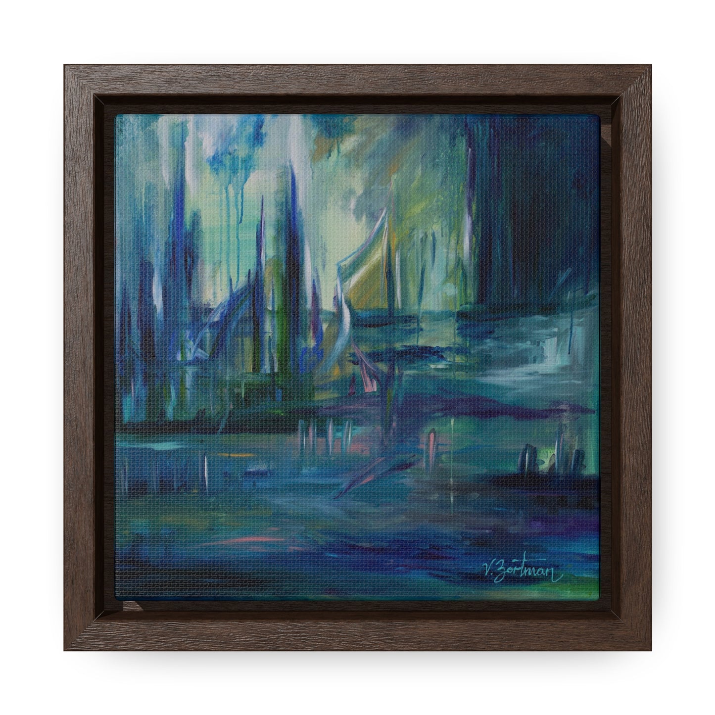framed canvas print | rainy day in Holland