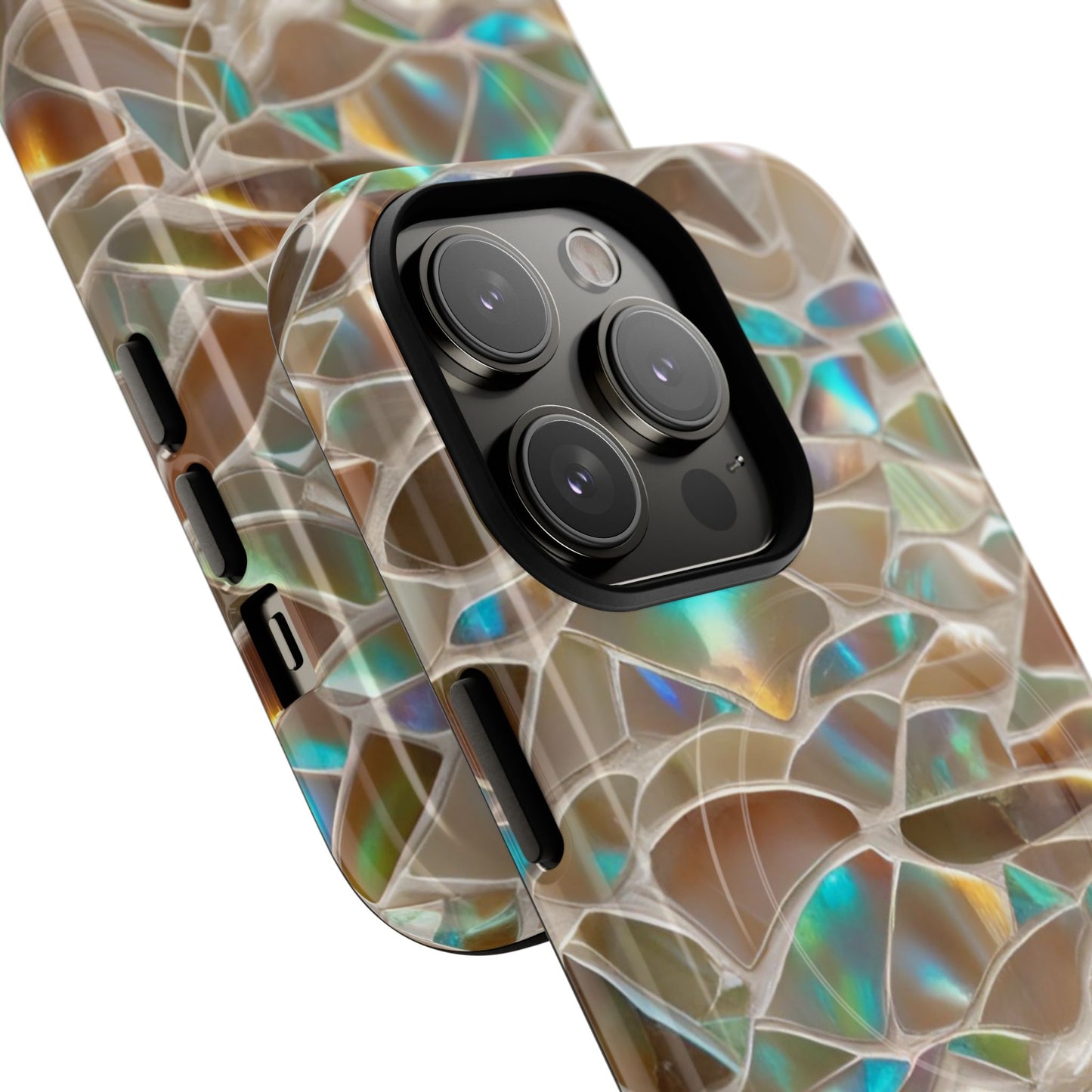 Magnetic Cases - Iridescent Sea Shell Mosaic Design