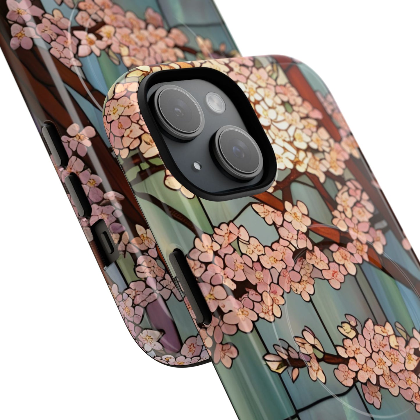 Magnetic Cases - Stained Glass Cherry Blossoms Design