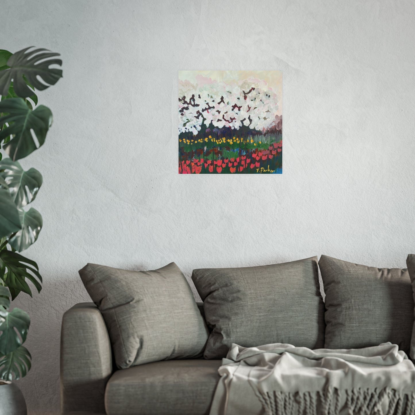 print | cherry blossoms