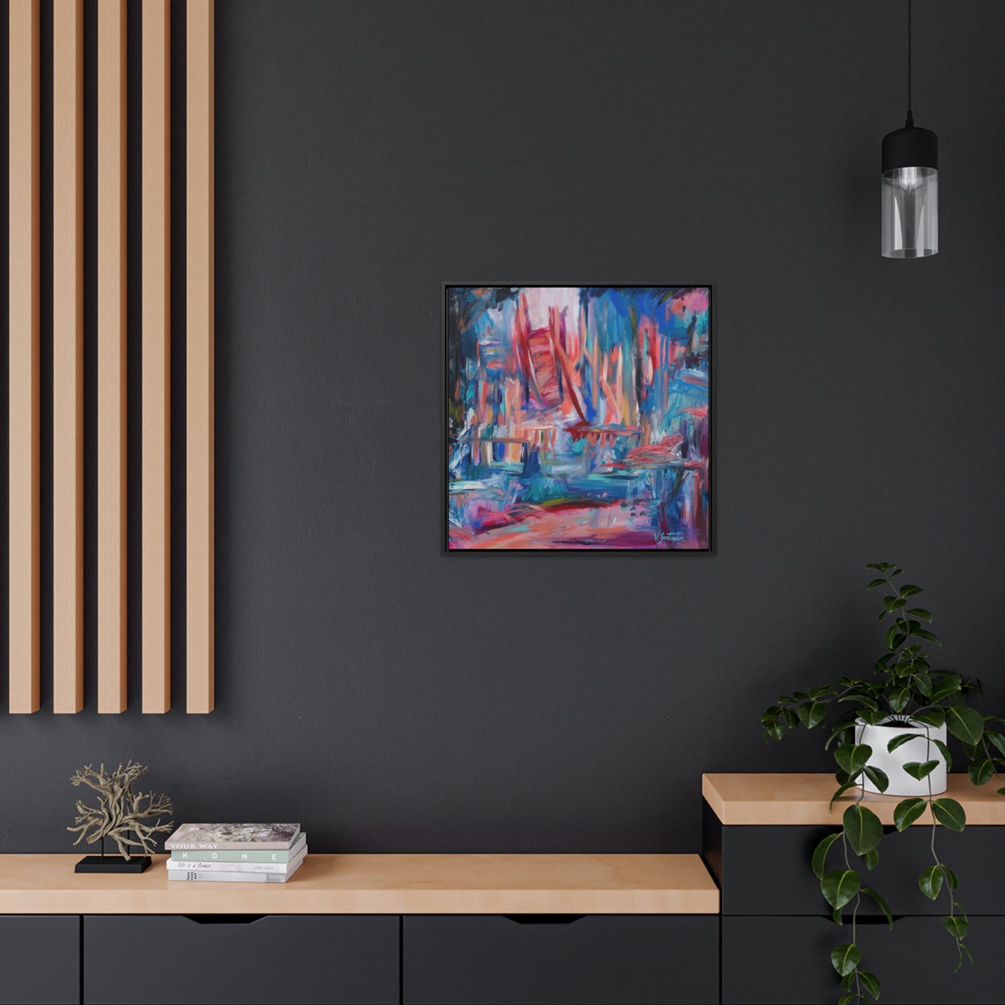 framed canvas print | music city