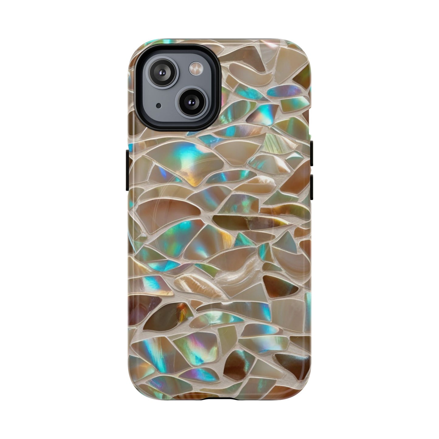 Magnetic Cases - Iridescent Sea Shell Mosaic Design