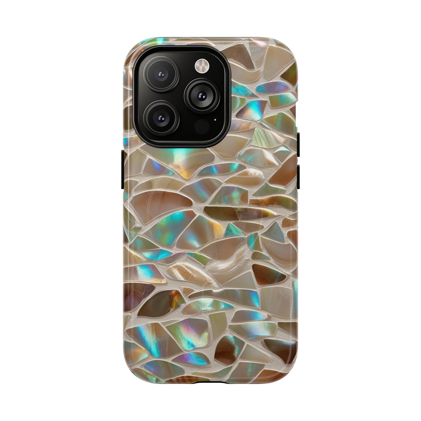 Magnetic Cases - Iridescent Sea Shell Mosaic Design