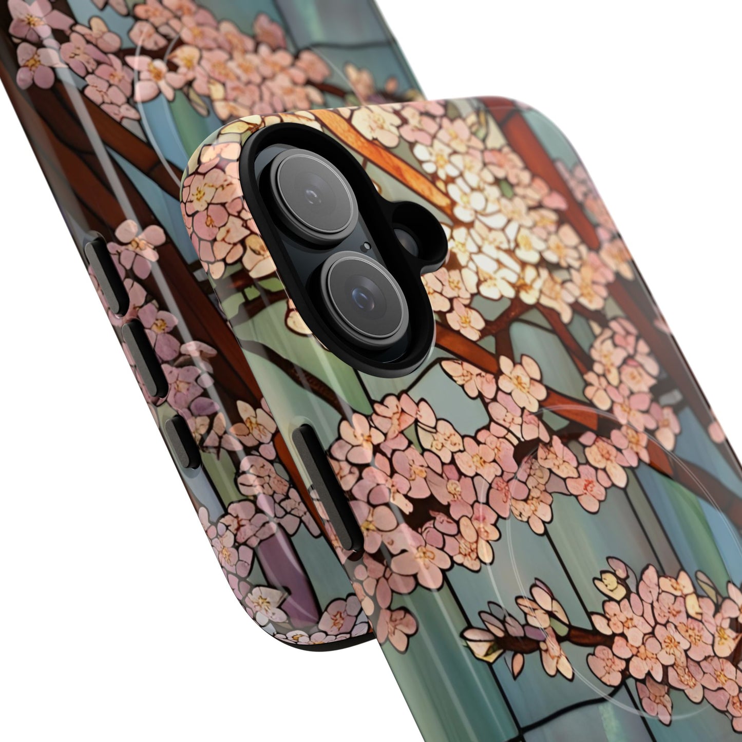 Magnetic Cases - Stained Glass Cherry Blossoms Design