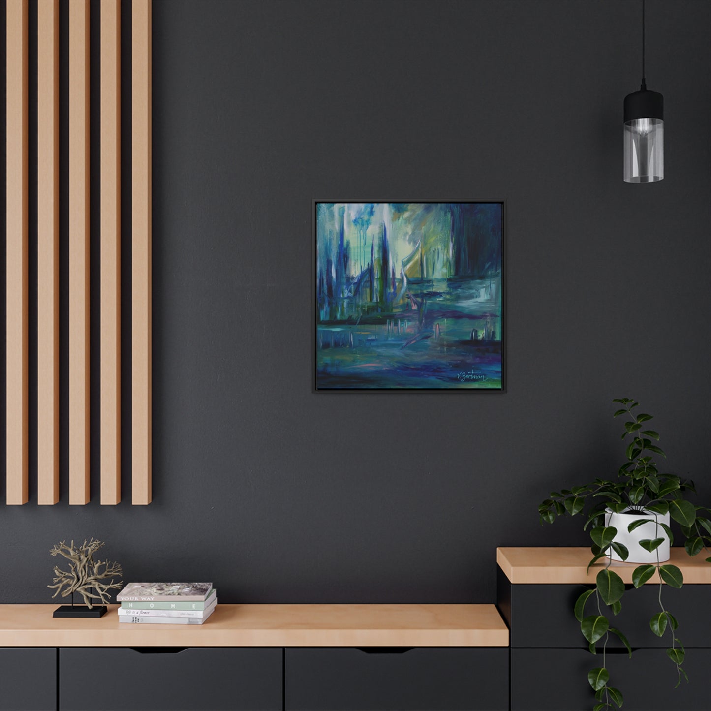 framed canvas print | rainy day in Holland