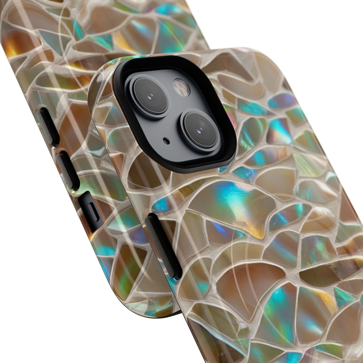 Magnetic Cases - Iridescent Sea Shell Mosaic Design