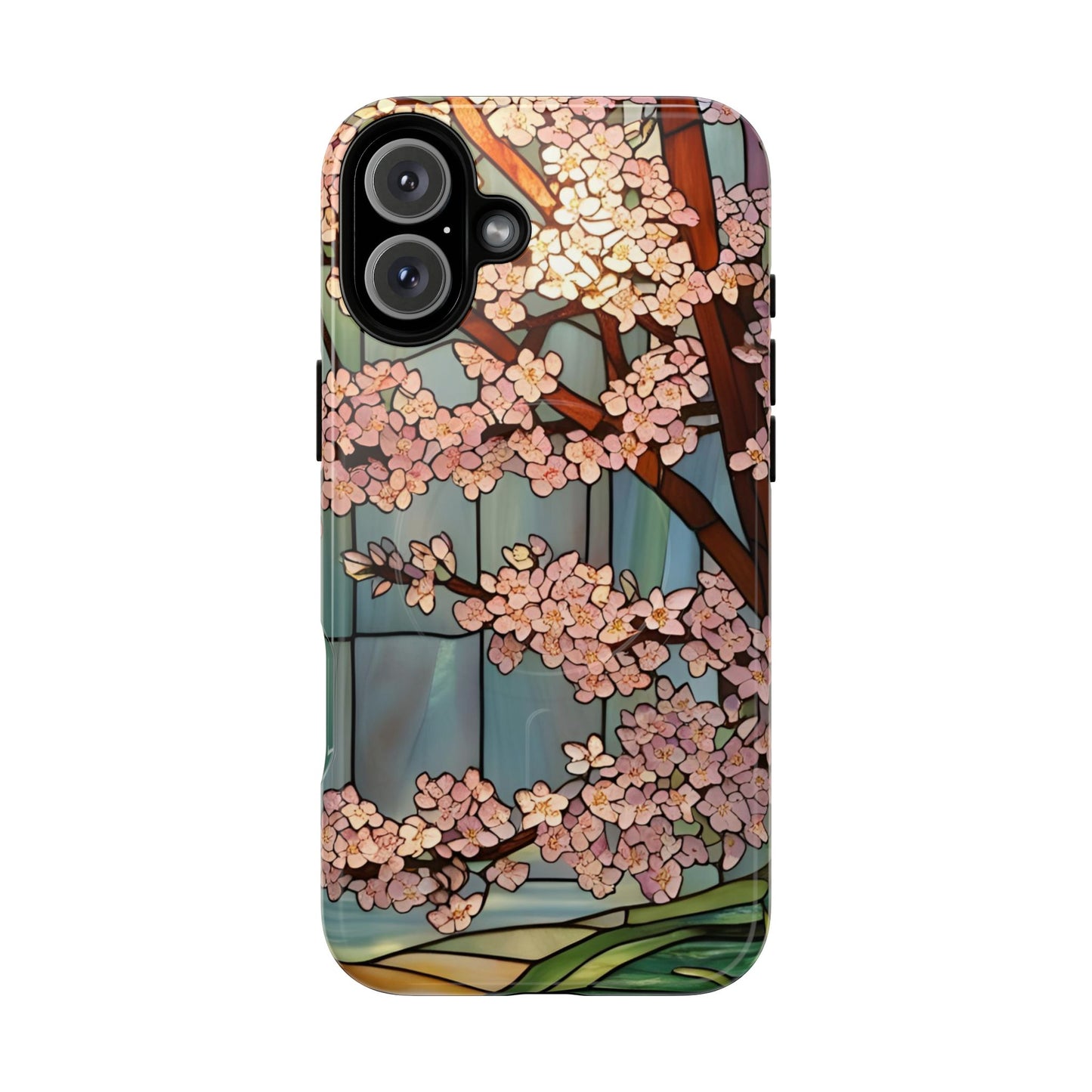 Magnetic Cases - Stained Glass Cherry Blossoms Design