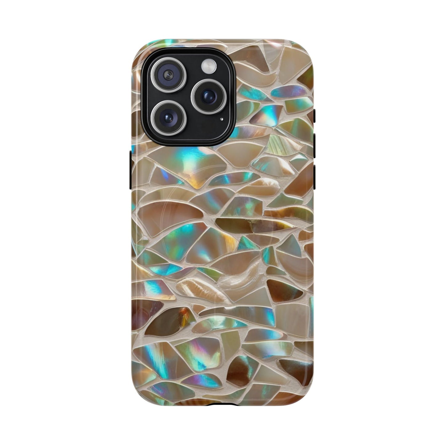 Magnetic Cases - Iridescent Sea Shell Mosaic Design