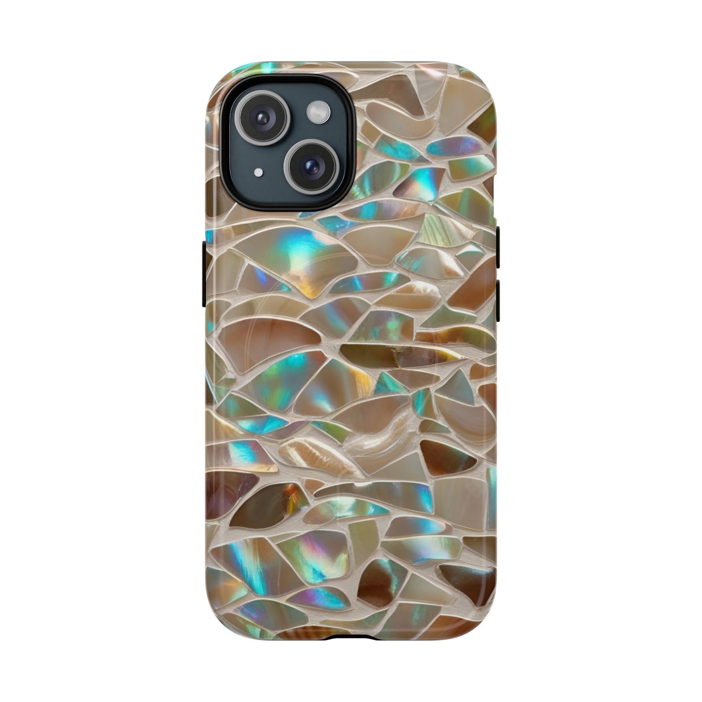 Magnetic Cases - Iridescent Sea Shell Mosaic Design