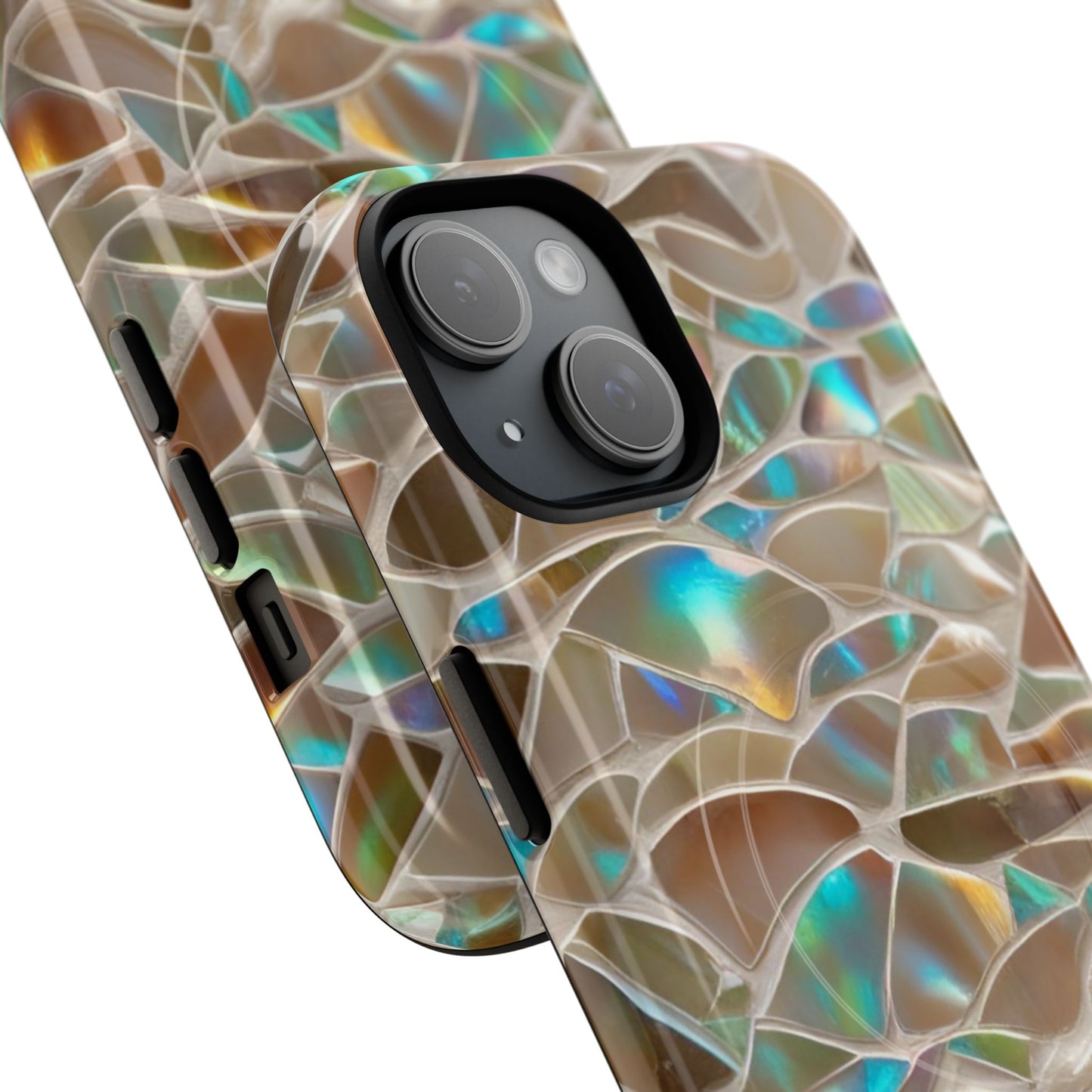Magnetic Cases - Iridescent Sea Shell Mosaic Design