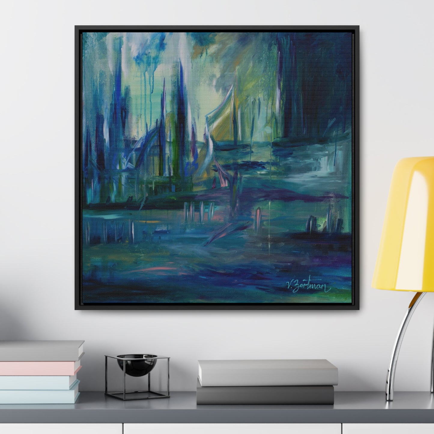 framed canvas print | rainy day in Holland