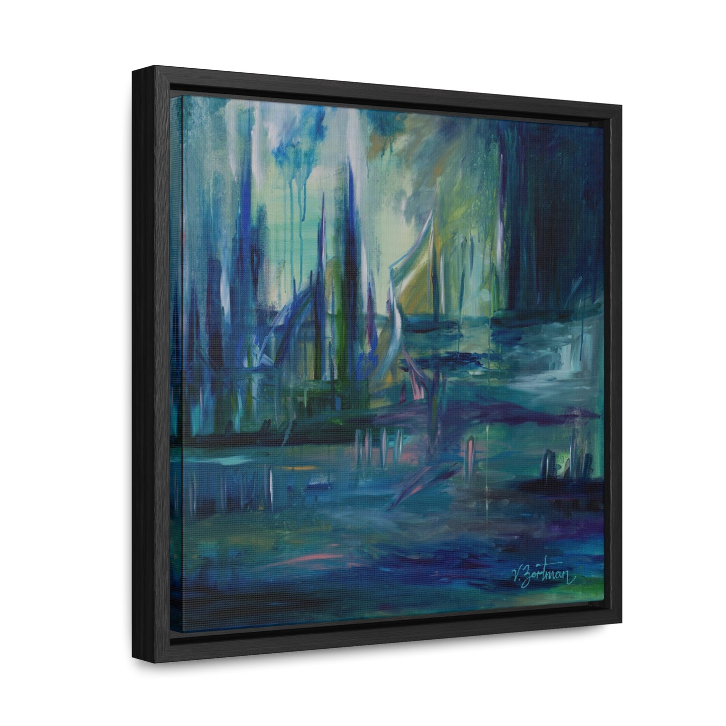 framed canvas print | rainy day in Holland