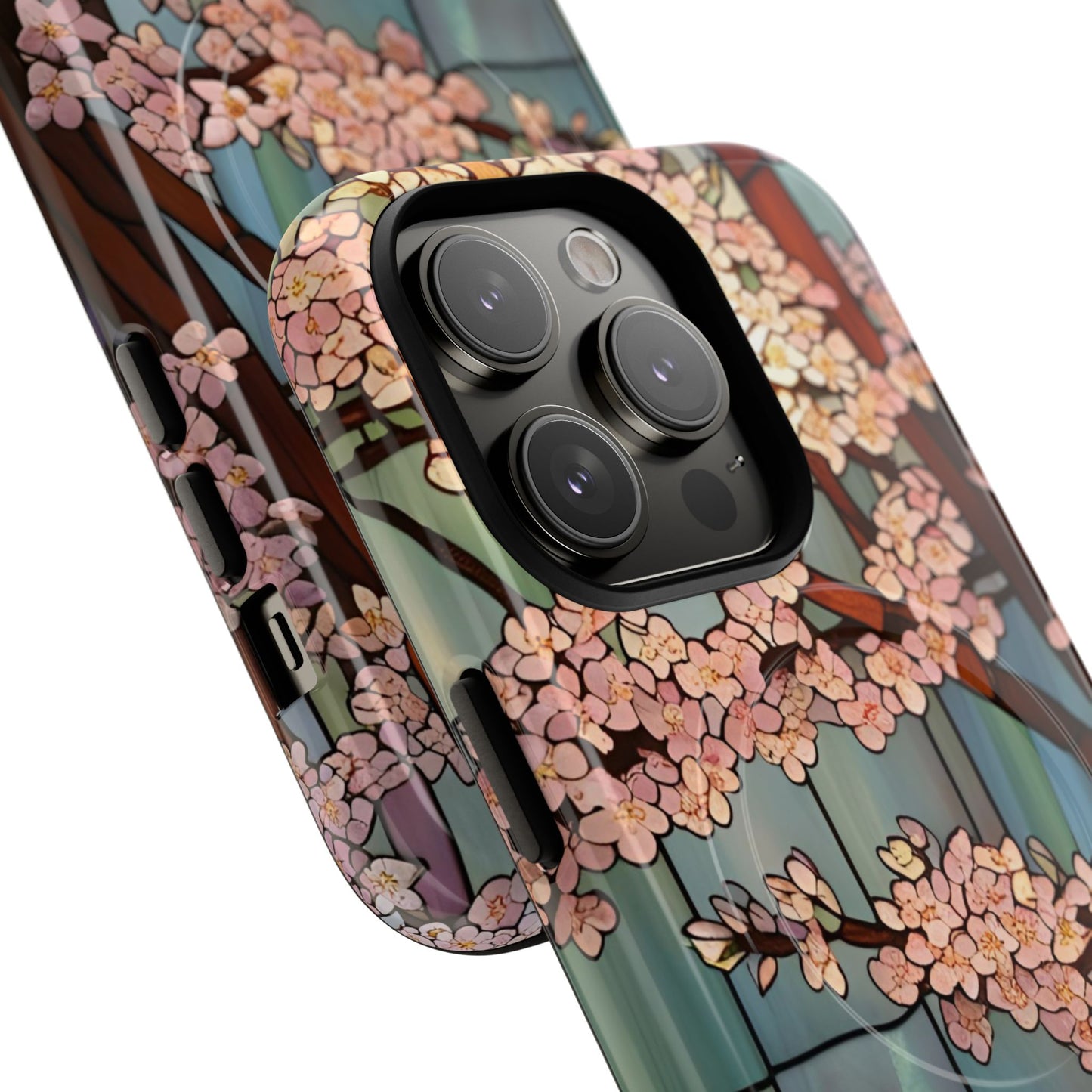 Magnetic Cases - Stained Glass Cherry Blossoms Design