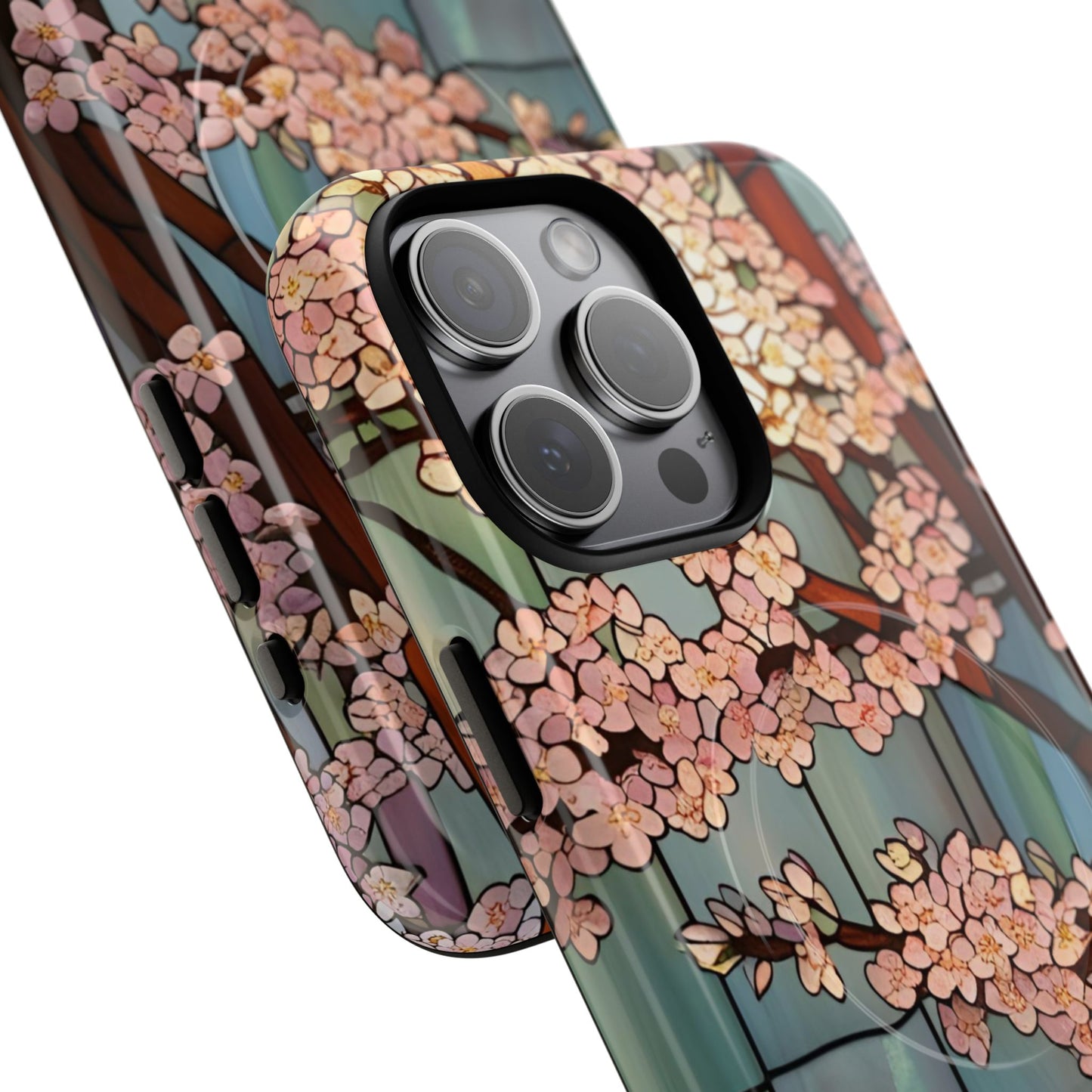 Magnetic Cases - Stained Glass Cherry Blossoms Design