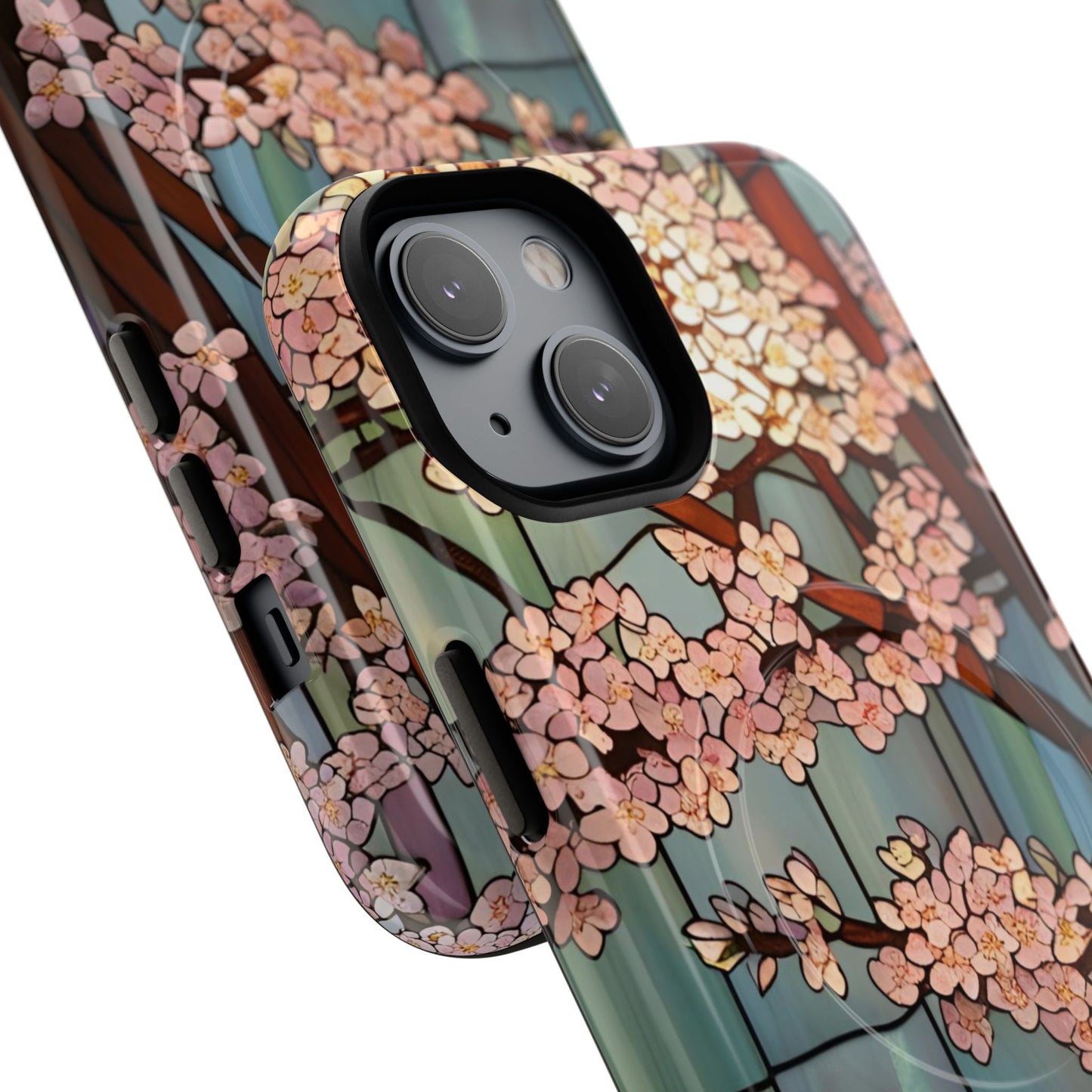 Magnetic Cases - Stained Glass Cherry Blossoms Design