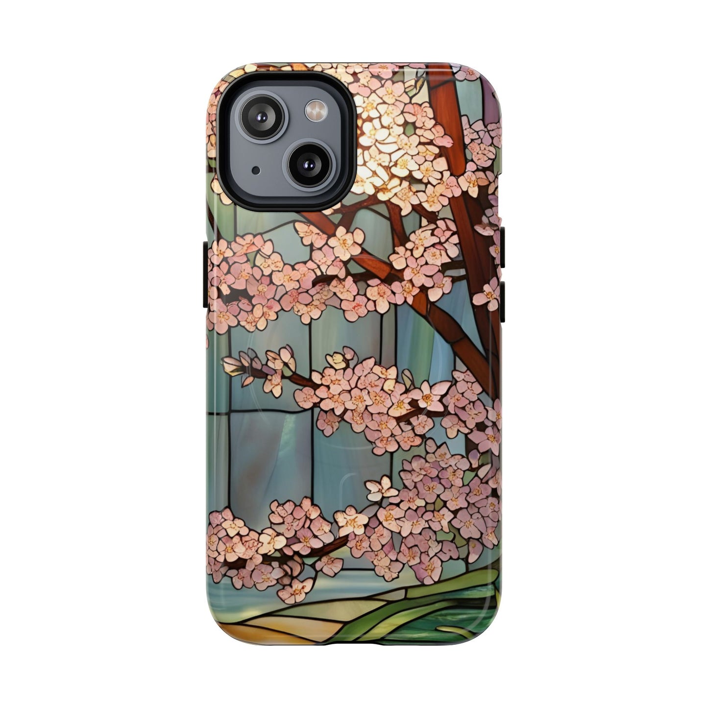 Magnetic Cases - Stained Glass Cherry Blossoms Design
