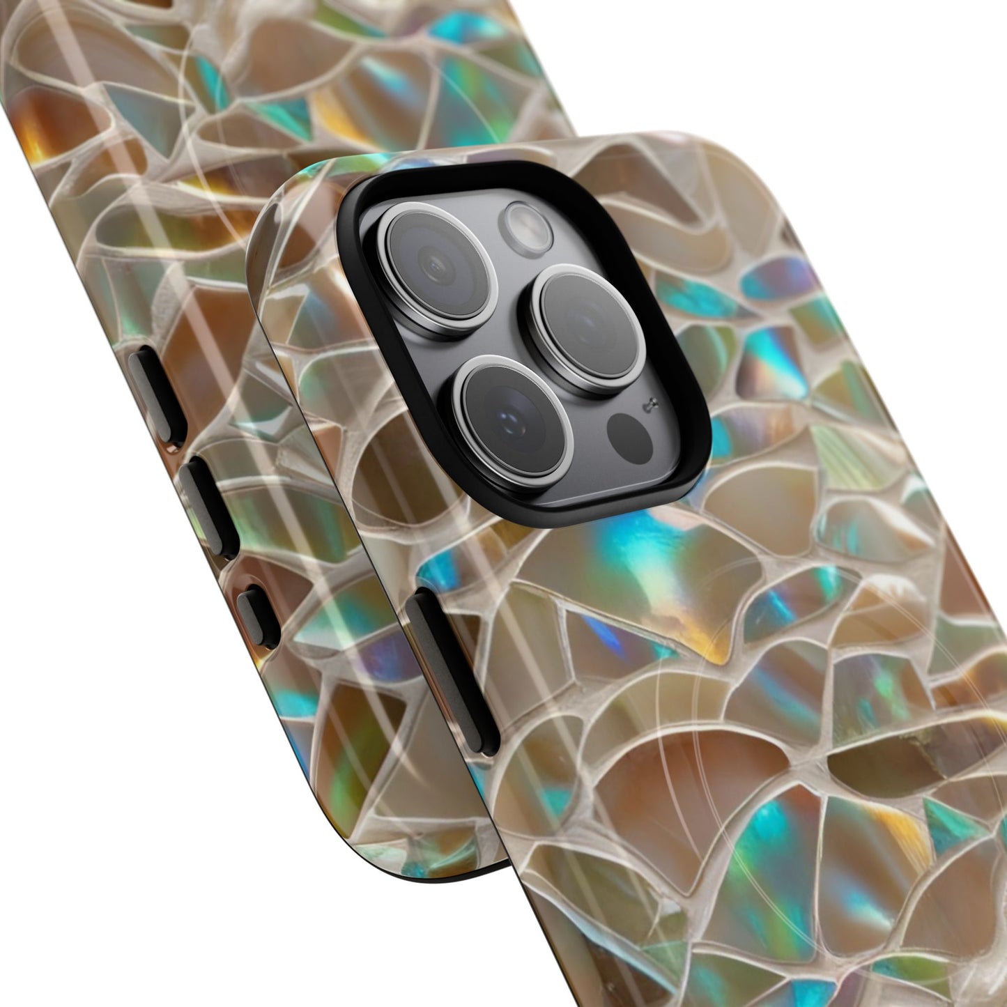 Magnetic Cases - Iridescent Sea Shell Mosaic Design
