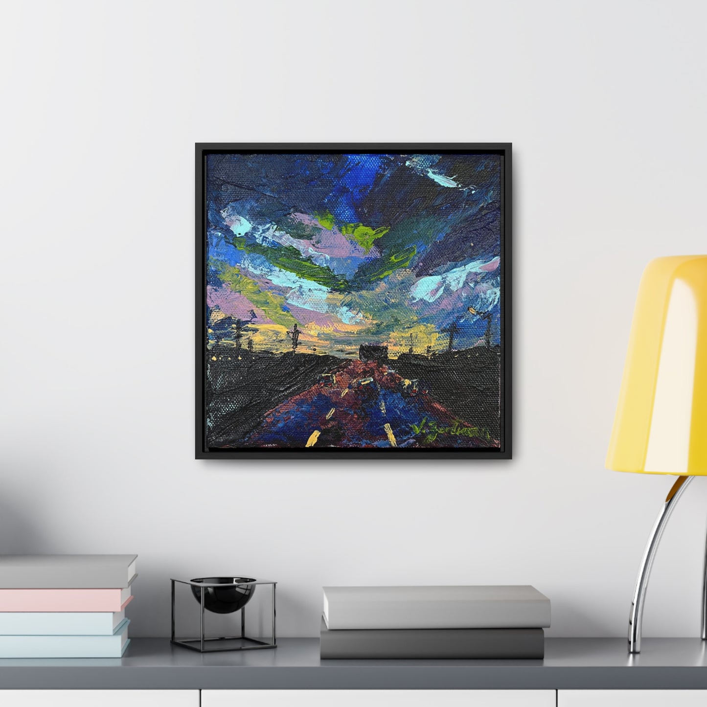 framed canvas print | dusk roadtrip