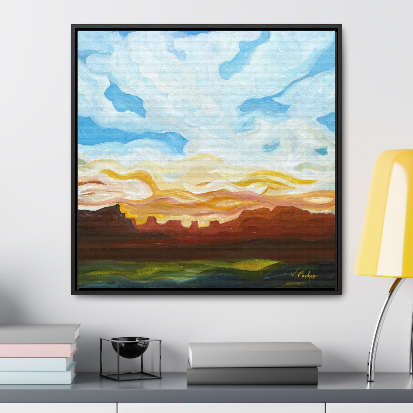 framed canvas print | dusk in the desert