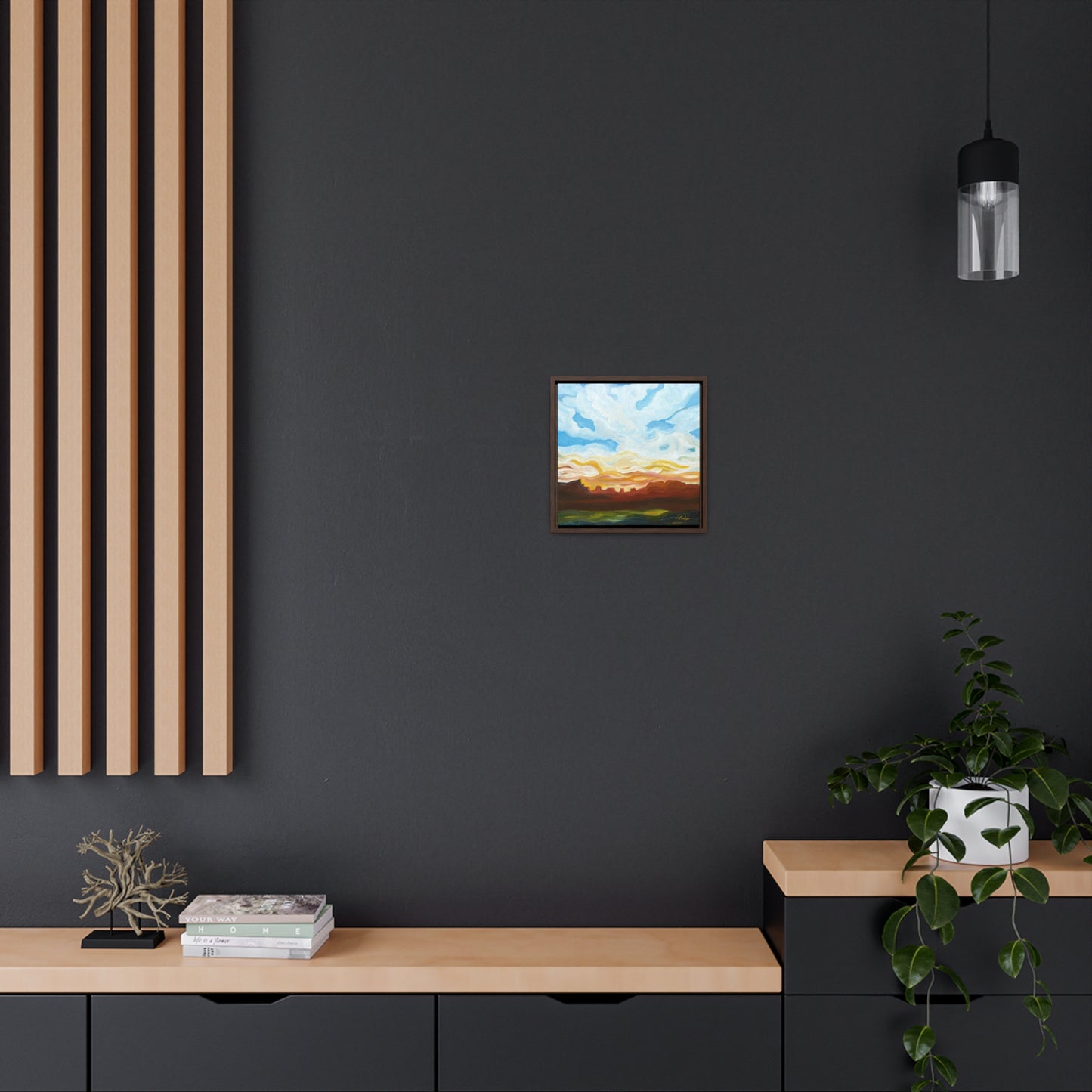 framed canvas print | dusk in the desert