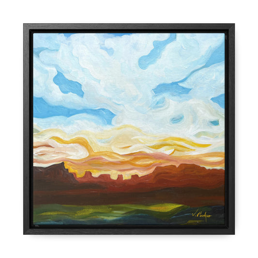 framed canvas print | dusk in the desert