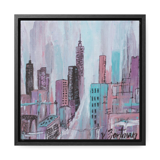 framed canvas print | cotton candy city