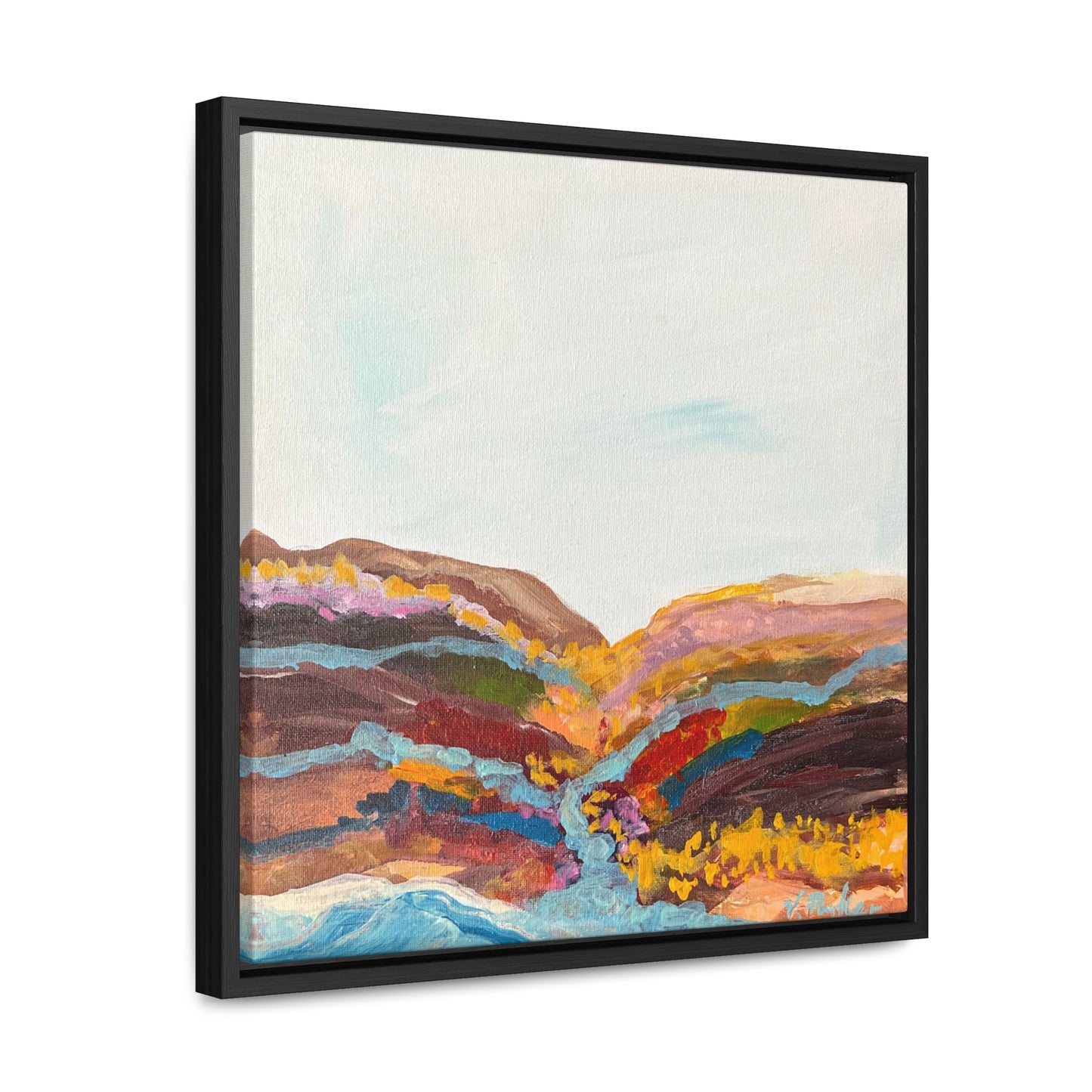 framed canvas print | daisy river