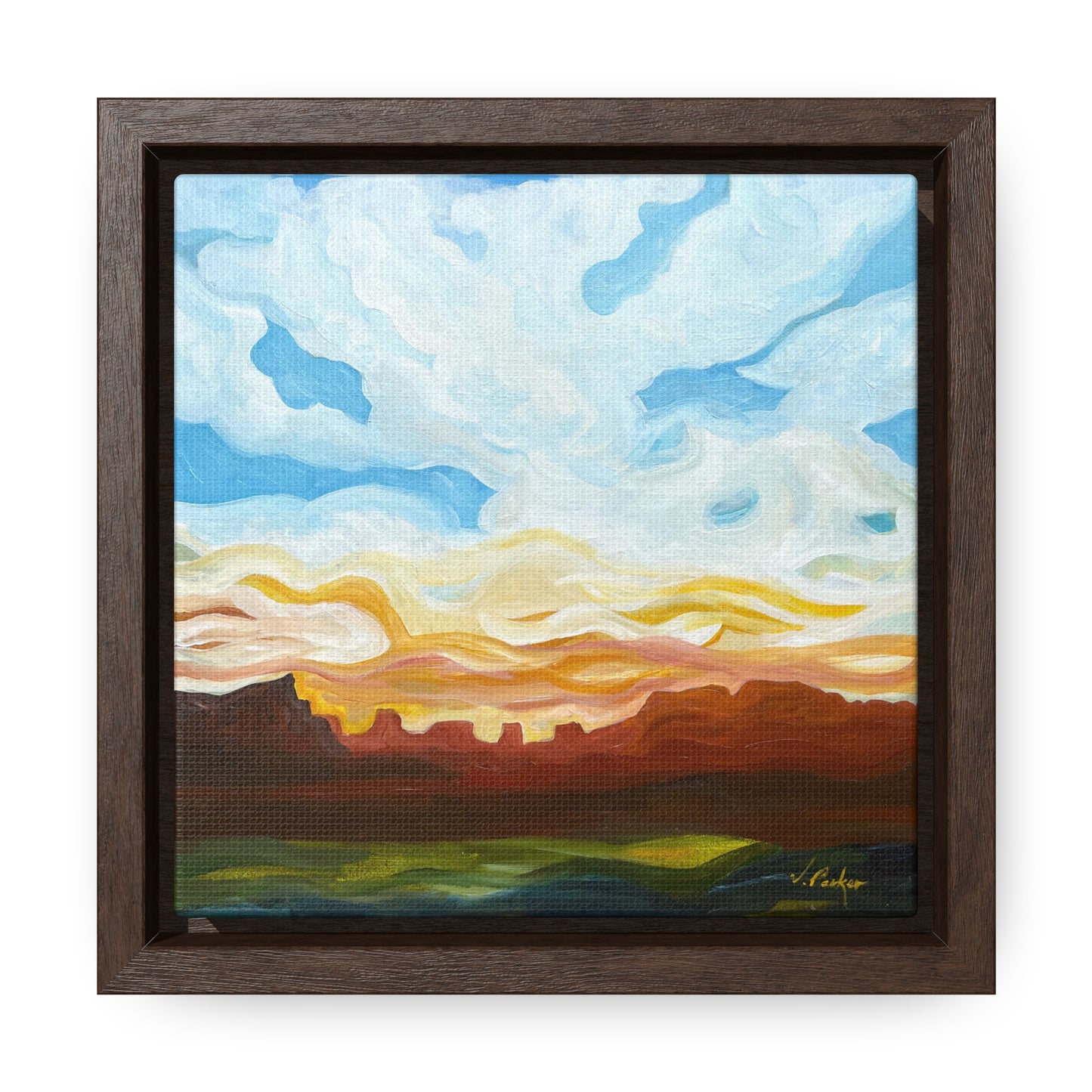 framed canvas print | dusk in the desert