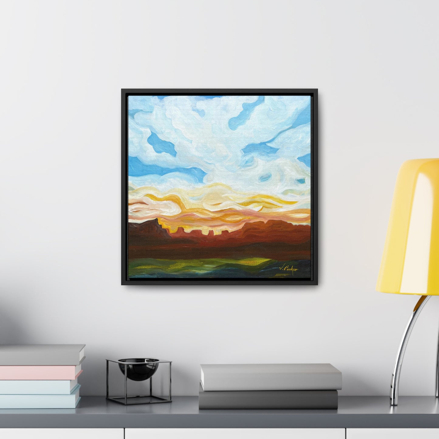 framed canvas print | dusk in the desert