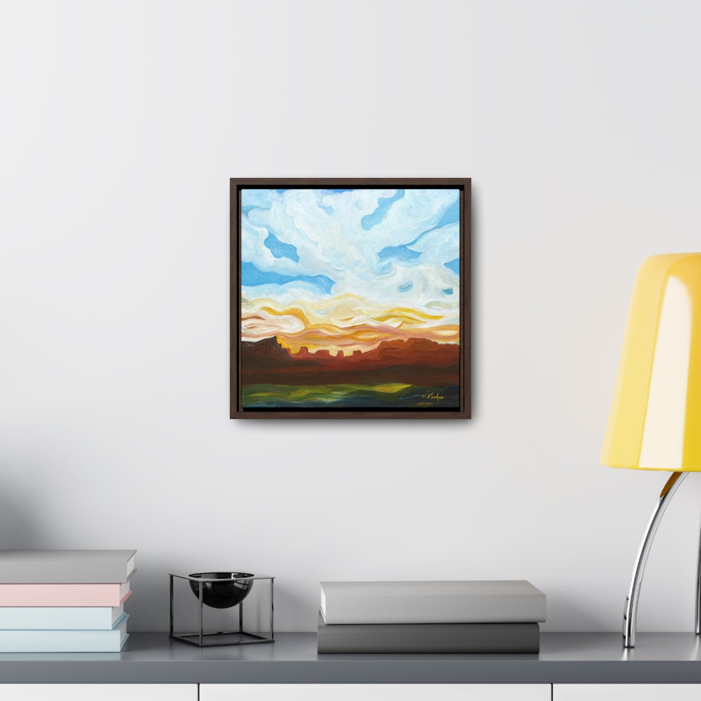 framed canvas print | dusk in the desert