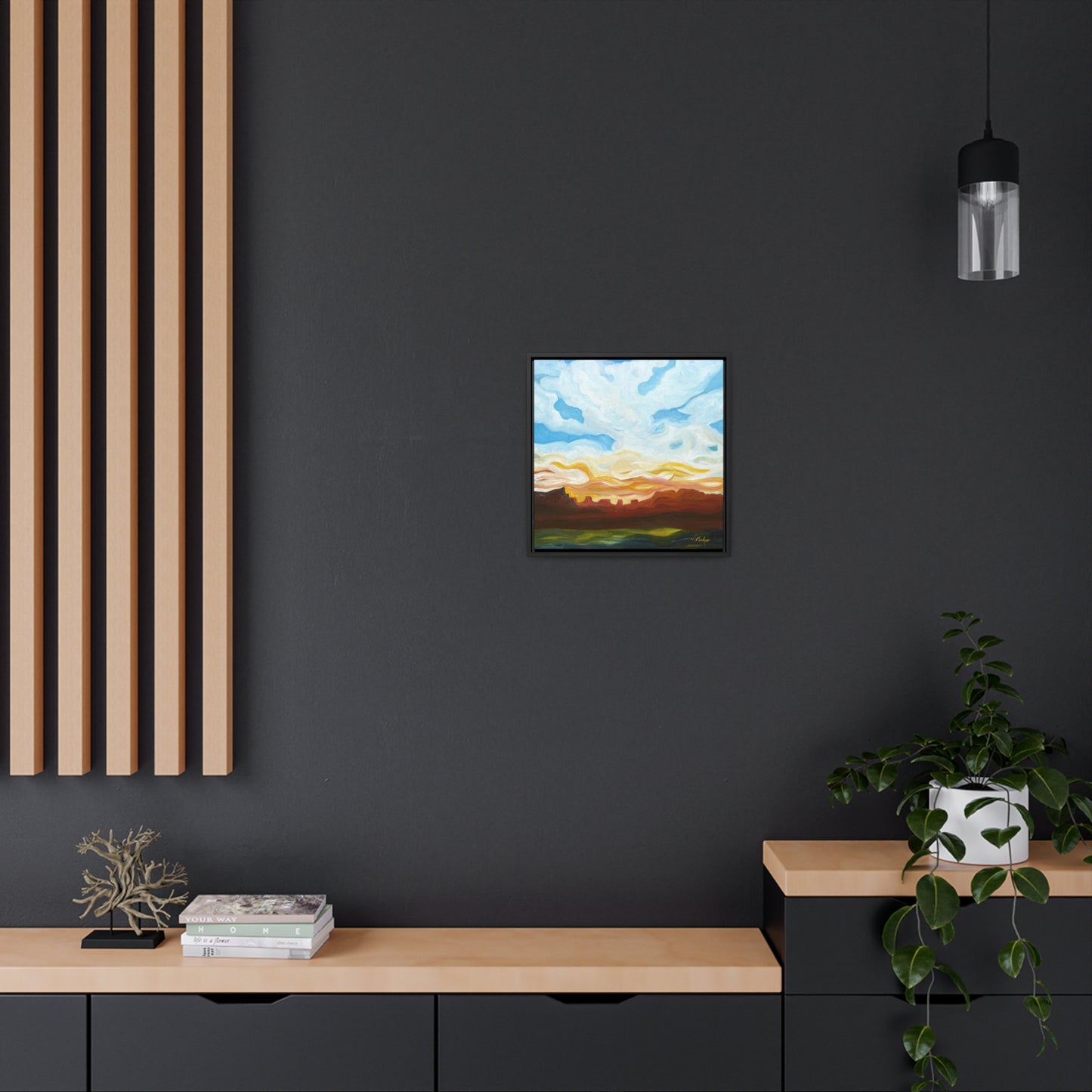 framed canvas print | dusk in the desert