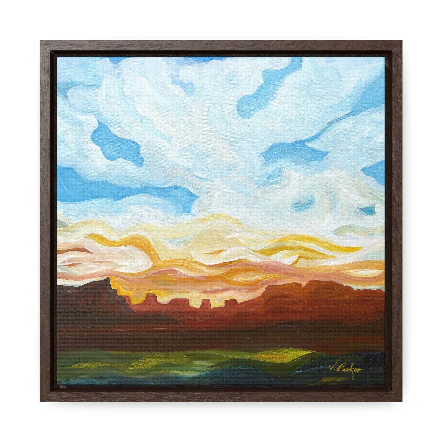 framed canvas print | dusk in the desert