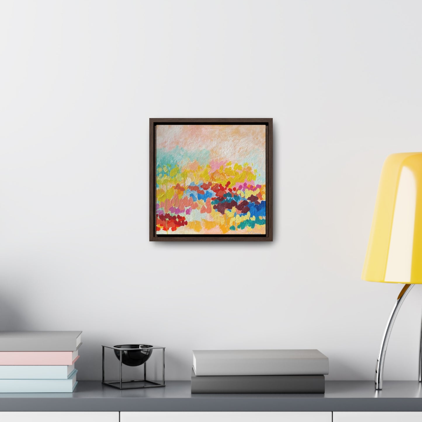 framed canvas print | happy flowers