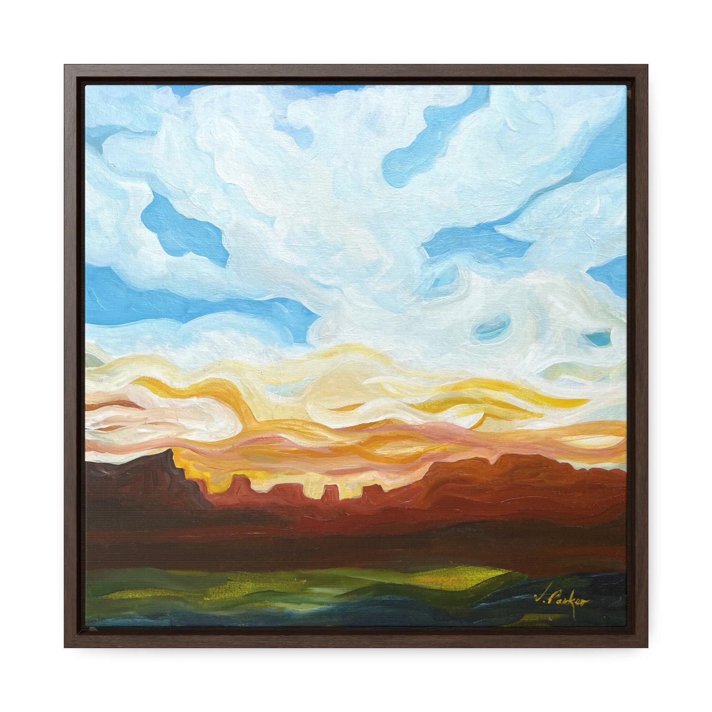 framed canvas print | dusk in the desert