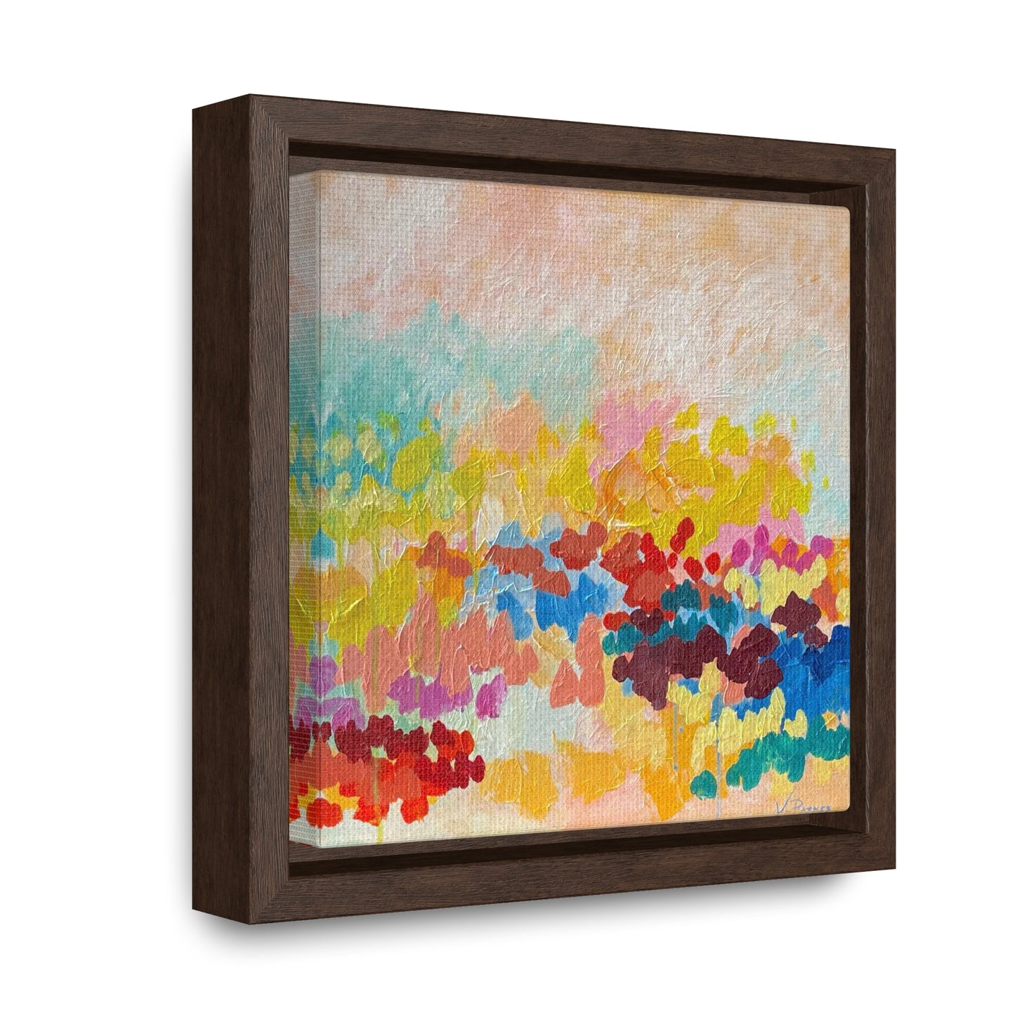 framed canvas print | happy flowers