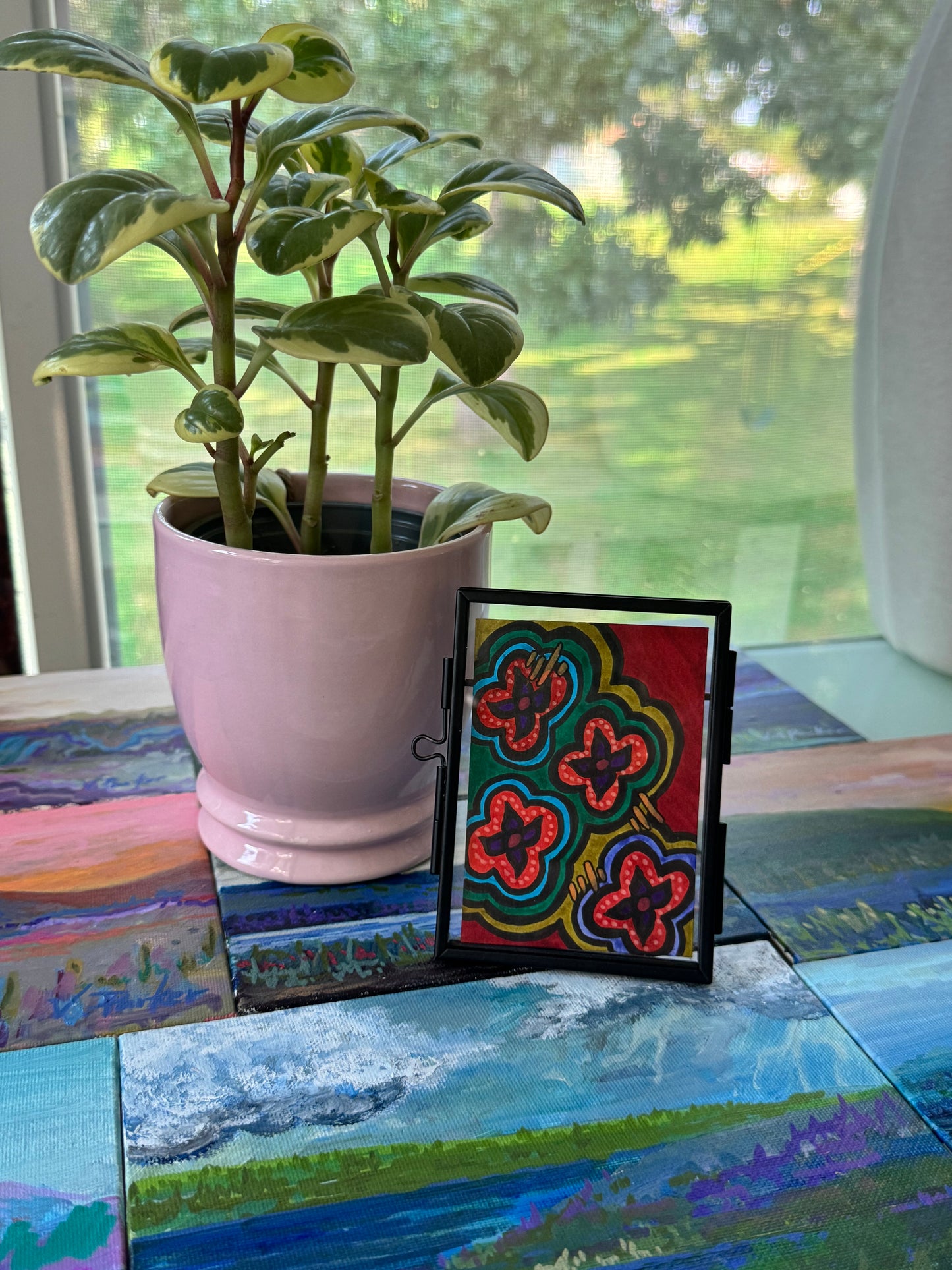 Flower Clouds #3 ACEO Original Art Card 3.5x2.5 (Copy)