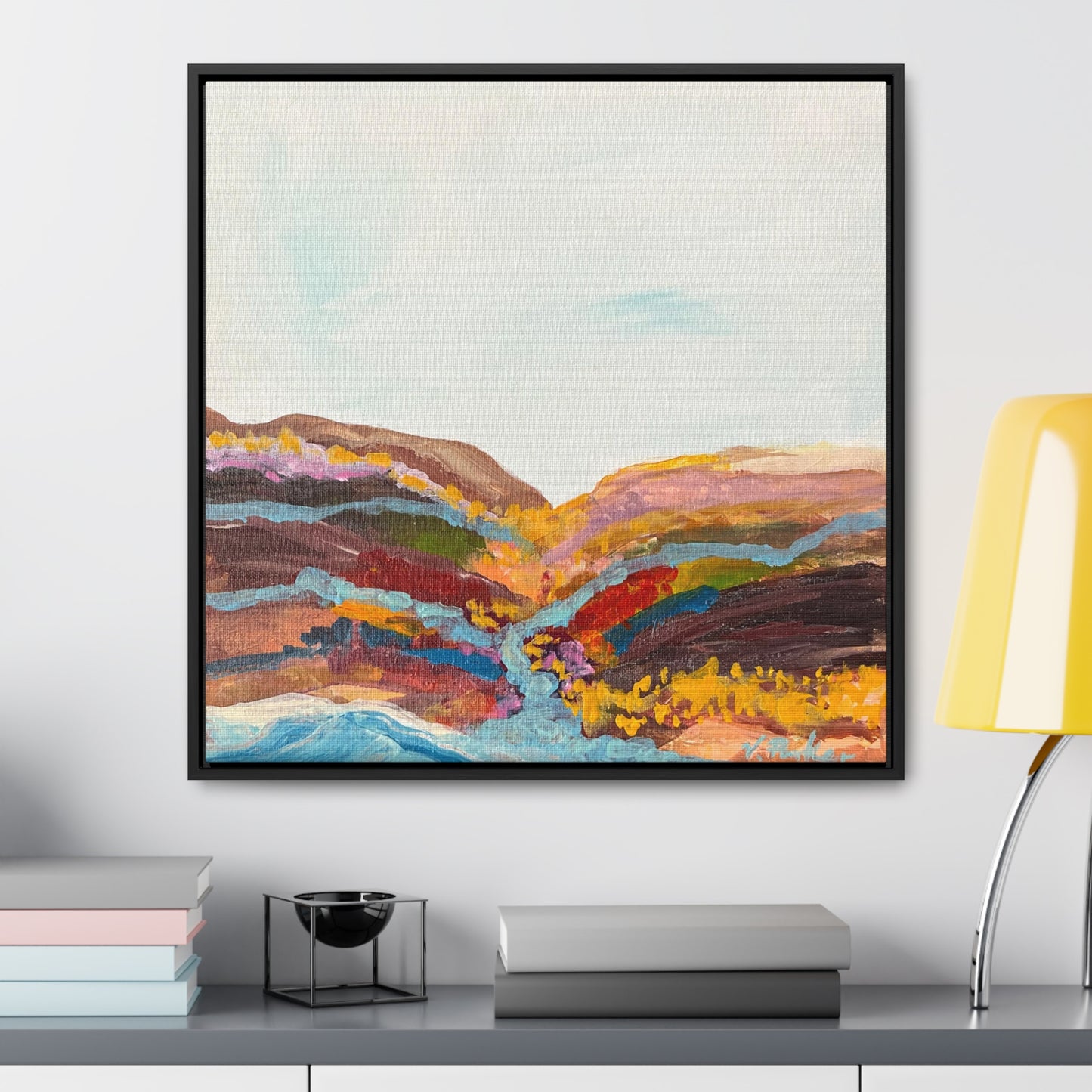 framed canvas print | daisy river