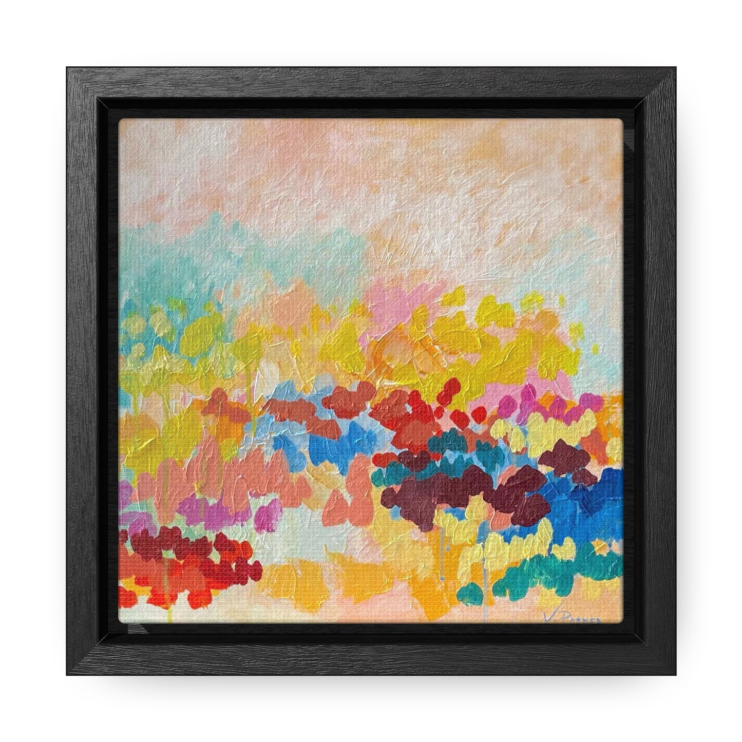 framed canvas print | happy flowers