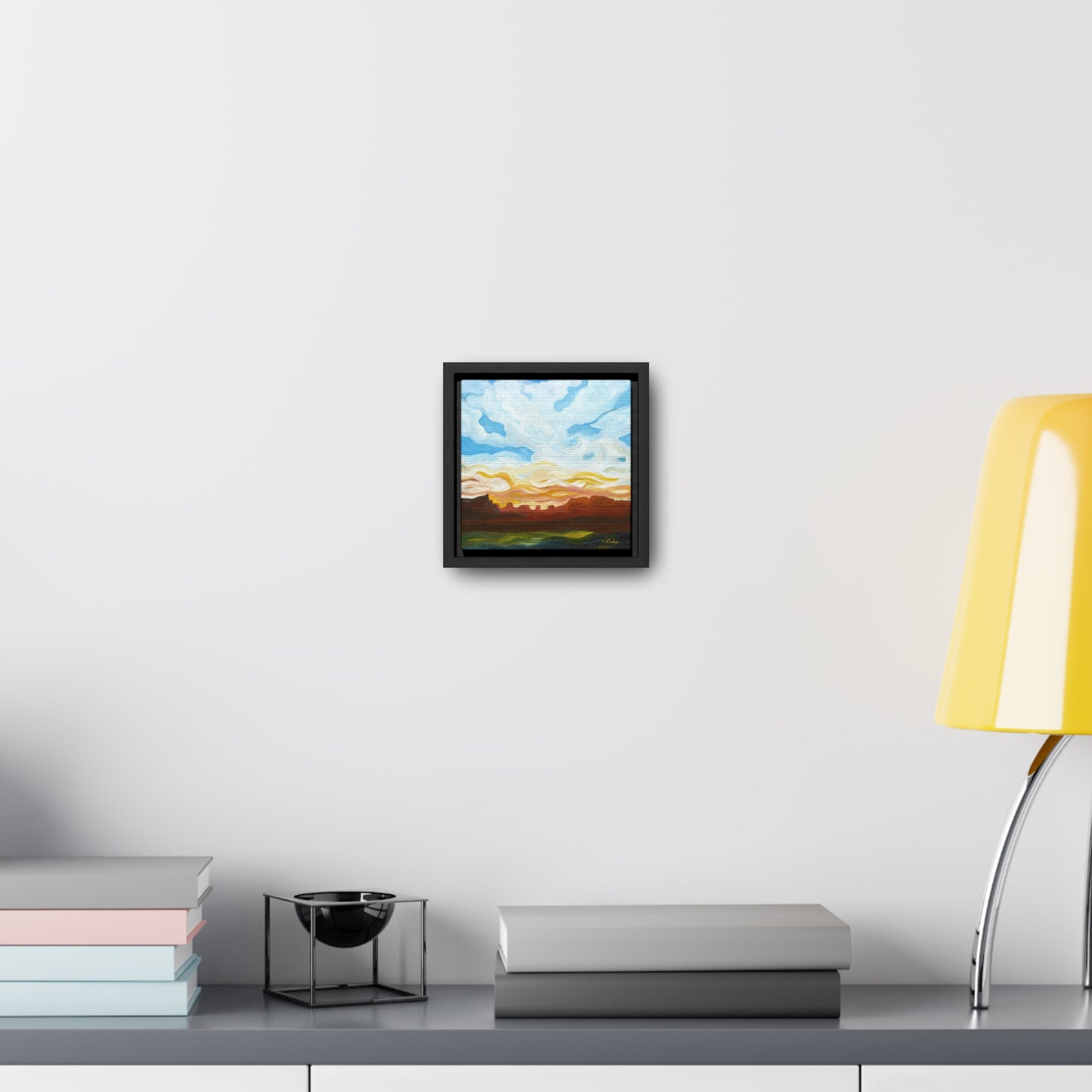 framed canvas print | dusk in the desert