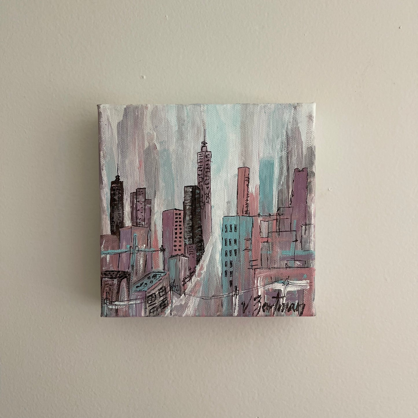 an original | pastel cityscape