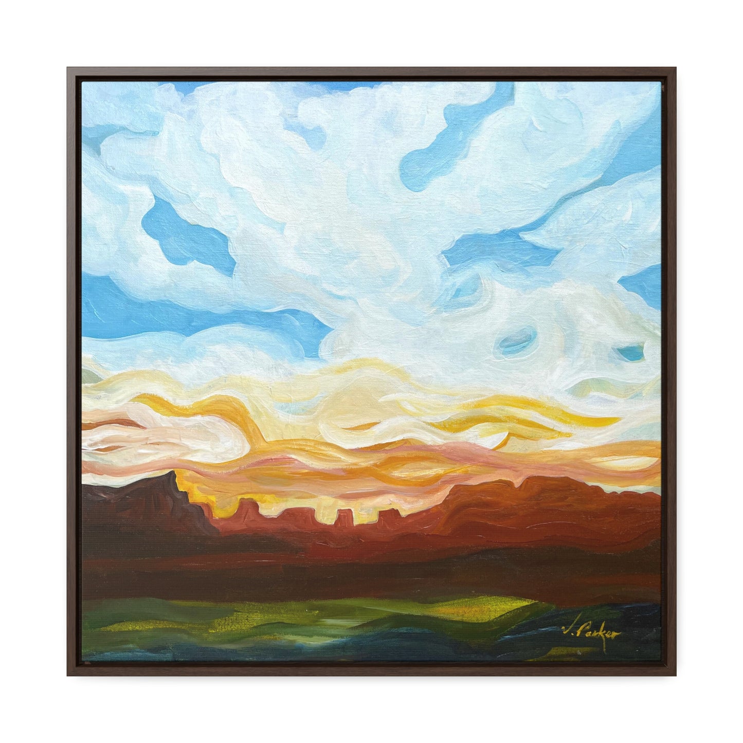 framed canvas print | dusk in the desert