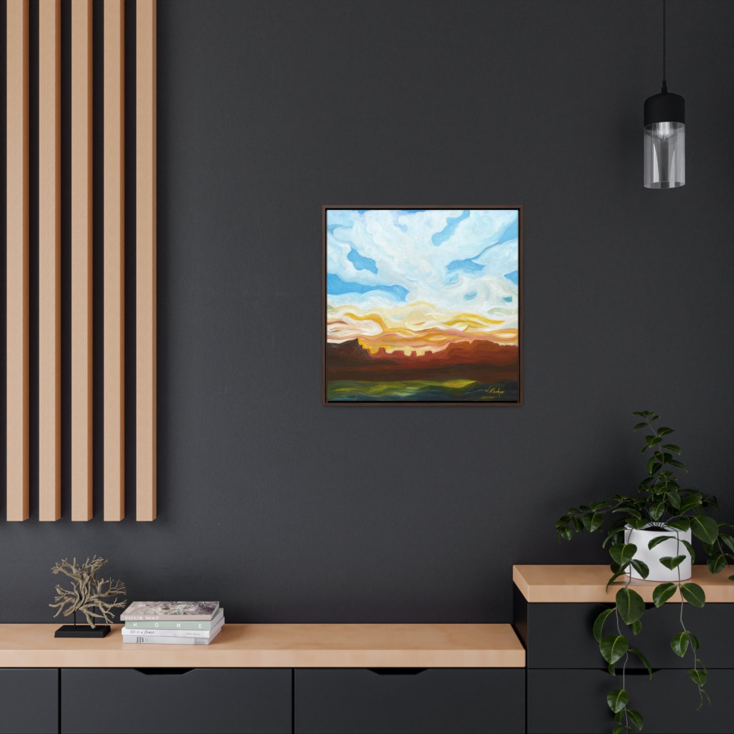 framed canvas print | dusk in the desert