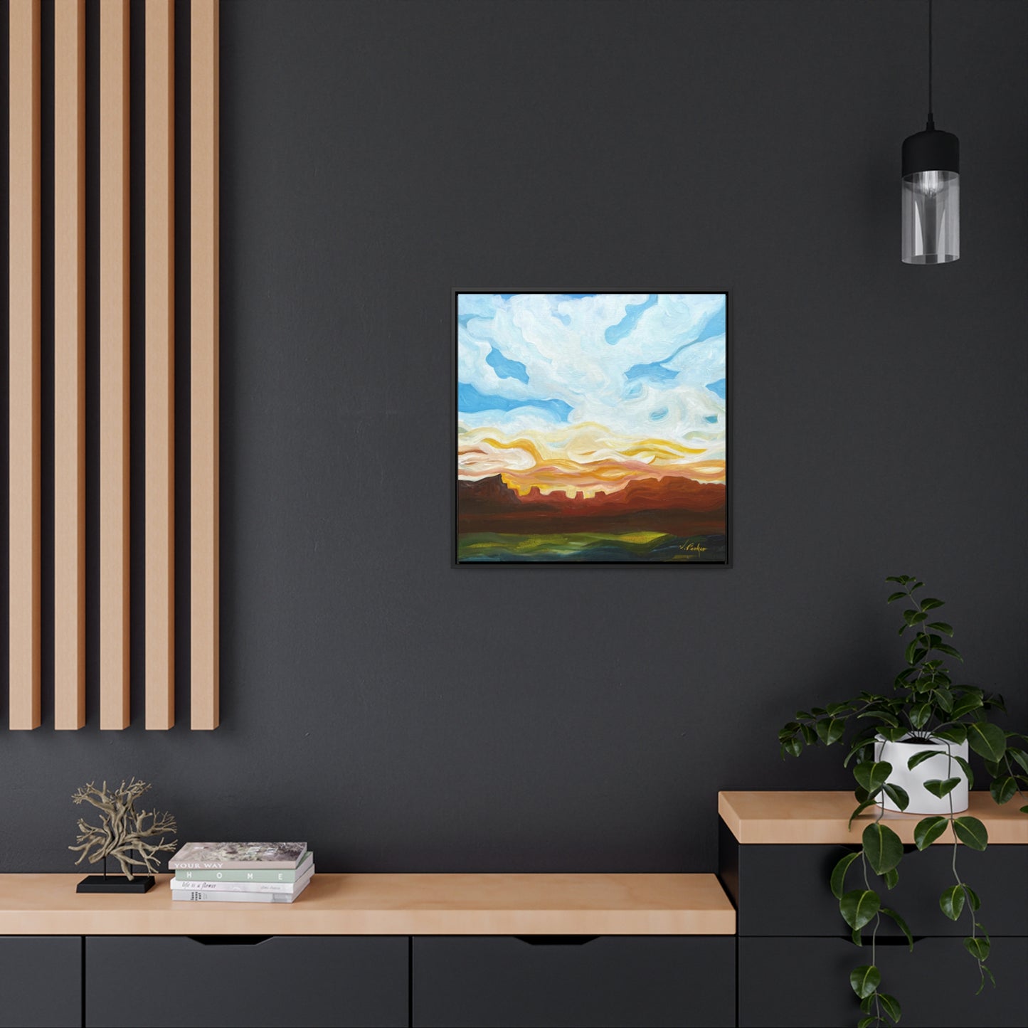 framed canvas print | dusk in the desert