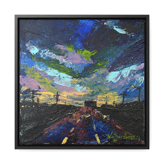 framed canvas print | dusk roadtrip