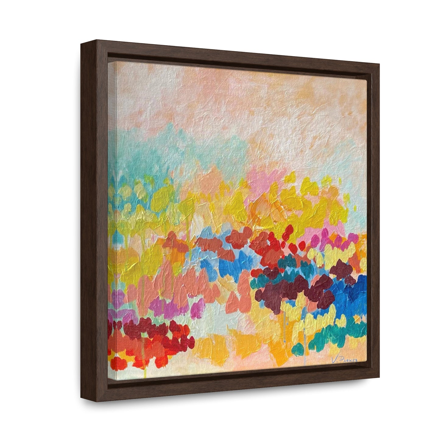 framed canvas print | happy flowers